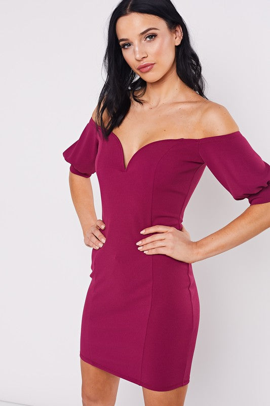 "Lucy" Off the Shoulder Mini Dress