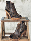 Yani Huarache Thin Strap Wooden Heel
