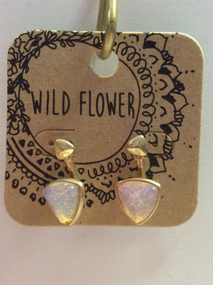 Wild flower gold earrings